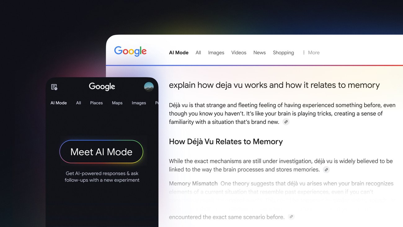 Screenshot von Google's AI Mode