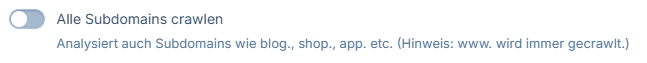 Alle Subdomains crawlen