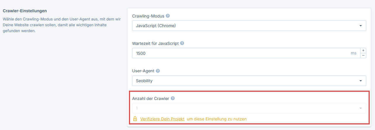 Erhöhe die Anzahl der Crawler für schnelleres Crawling