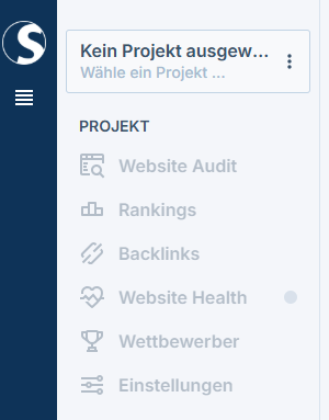 das Seobility Hauptmenü