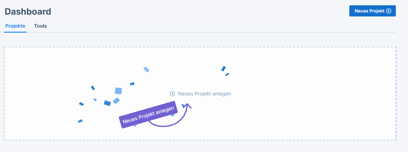 Neues Projekt anlegen