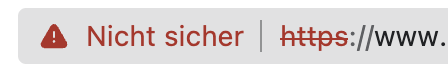 unsichere Verbindung ohne HTTPS