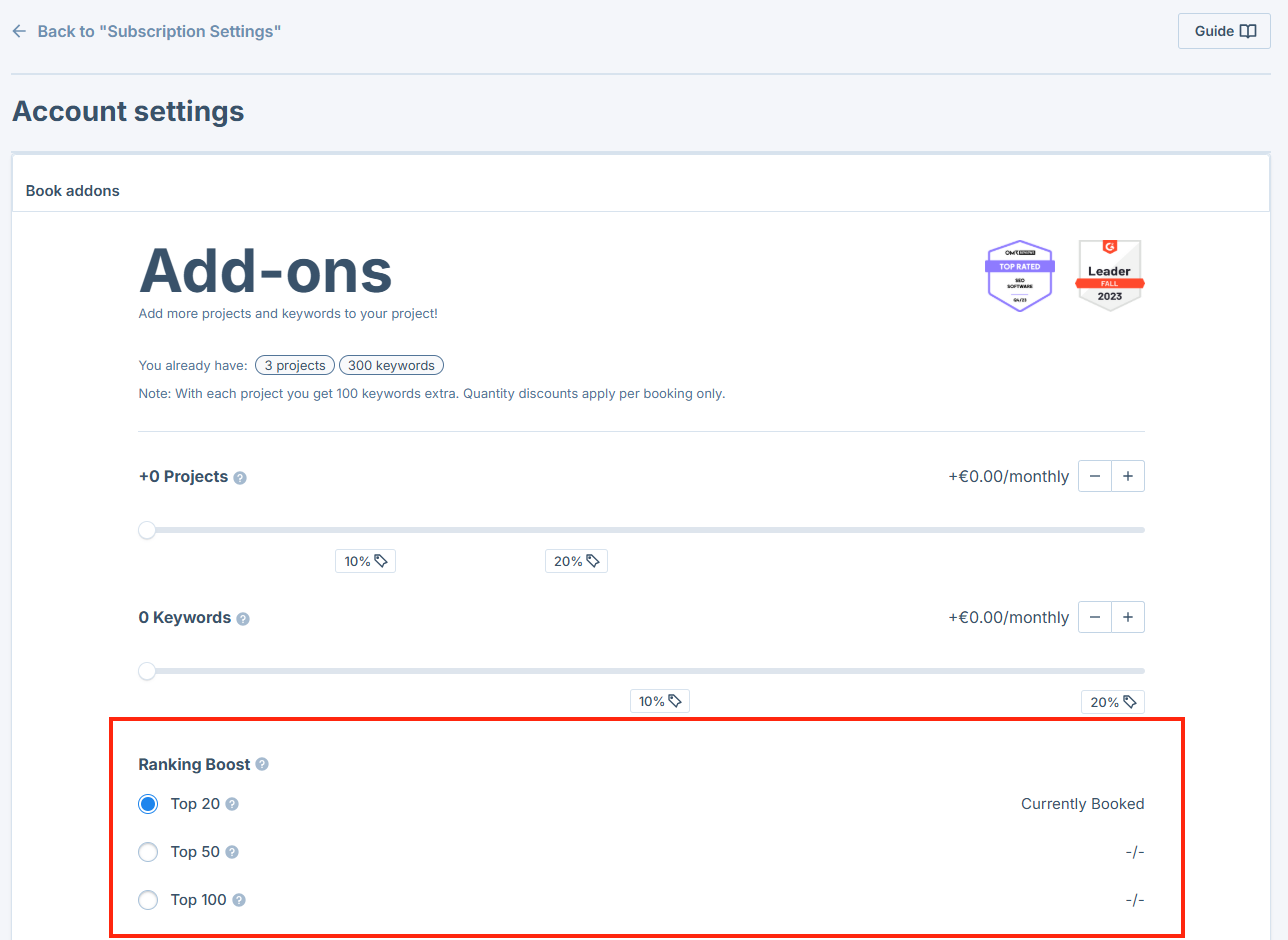 ranking boost add-on