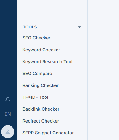 Tools section